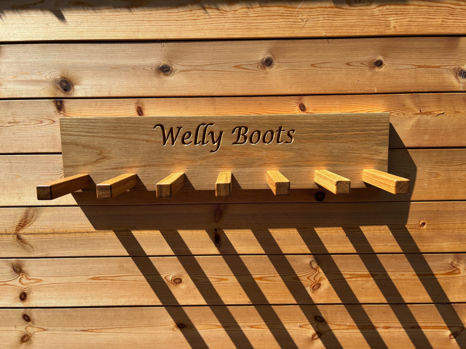 Oak Welly Rack