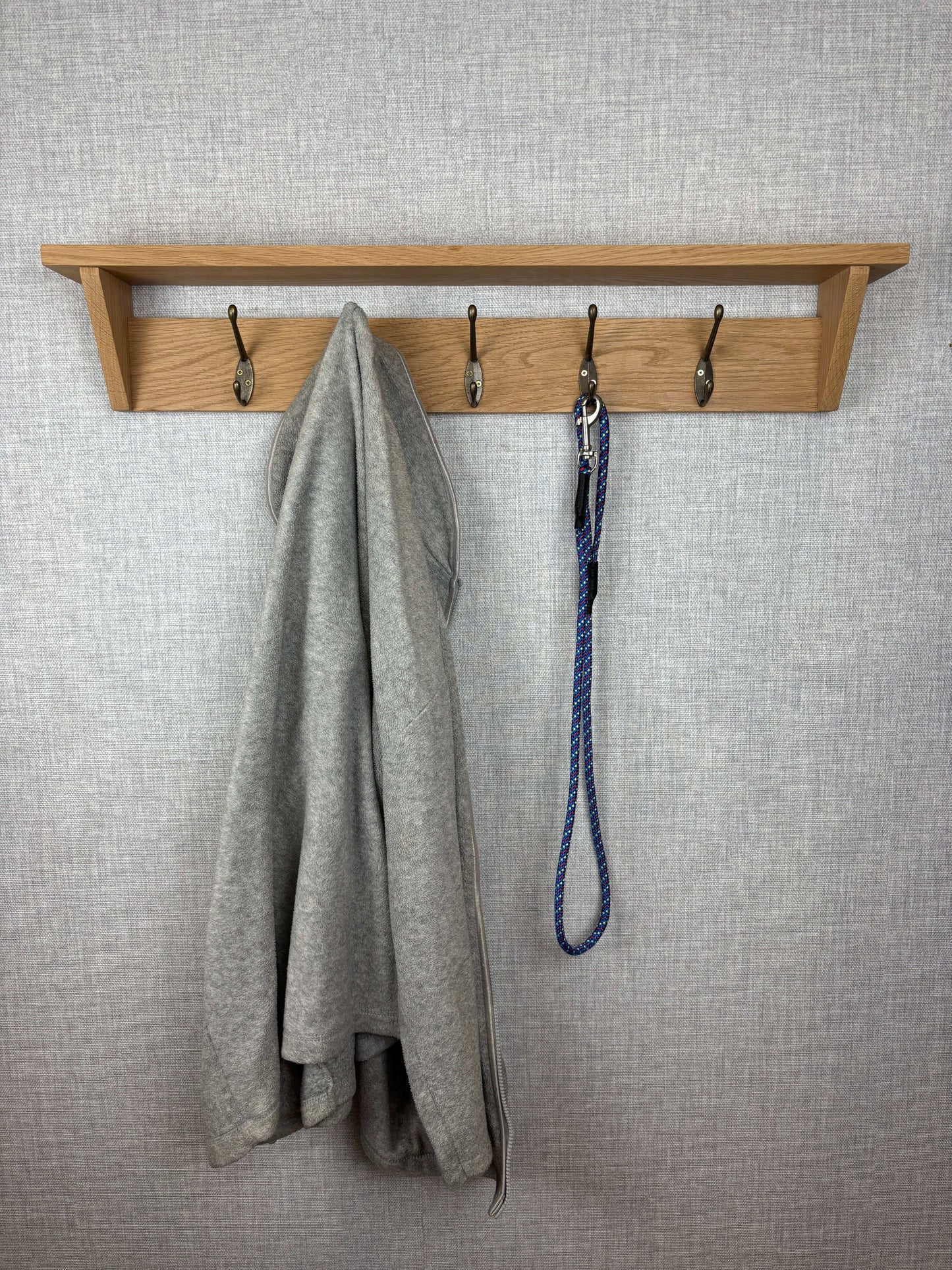 Oak Coat Hanger and Shelf