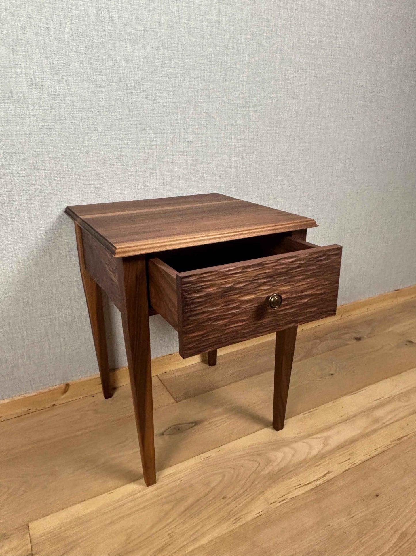 Walnut table with Draw