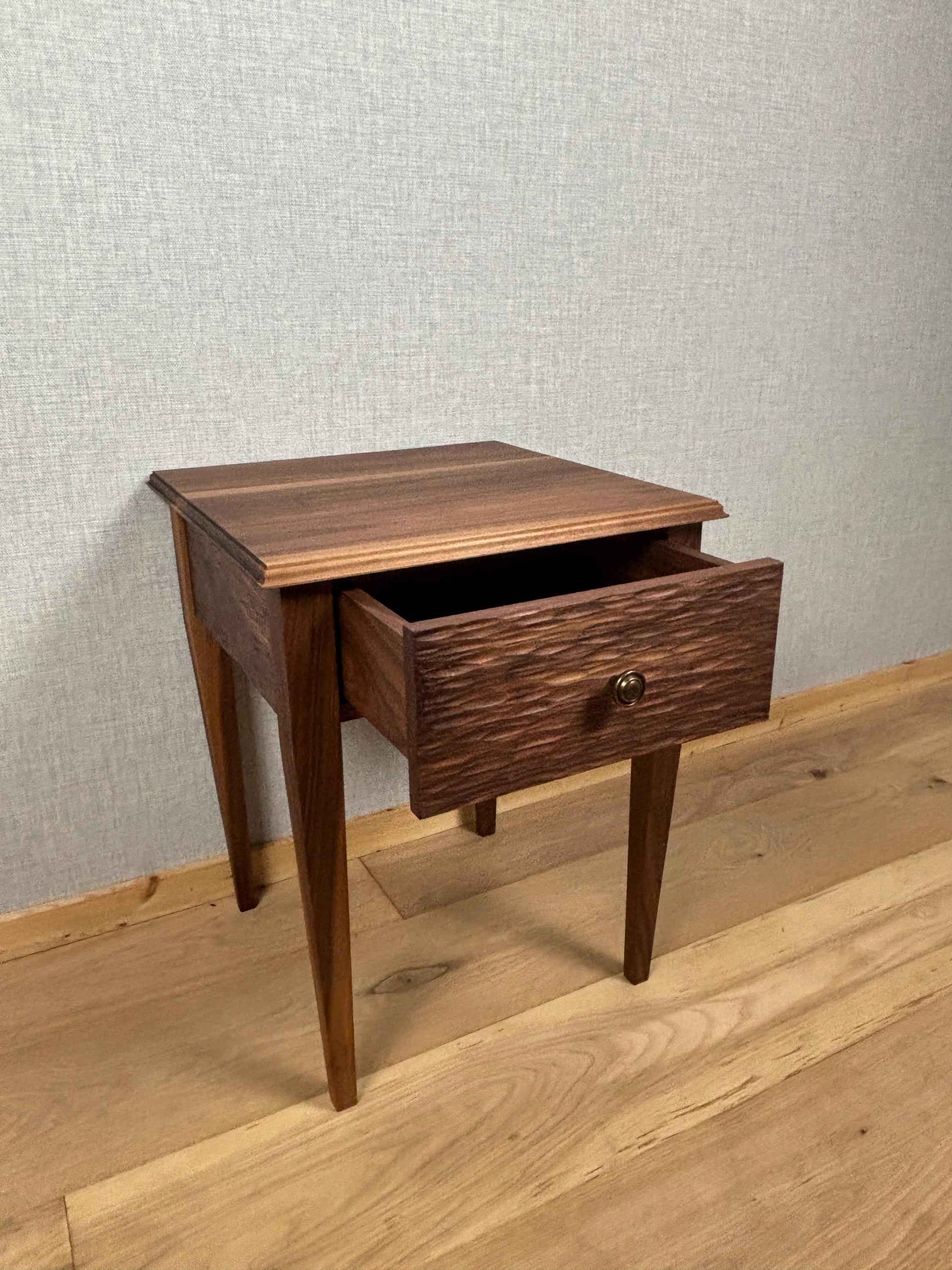 Walnut table with Draw