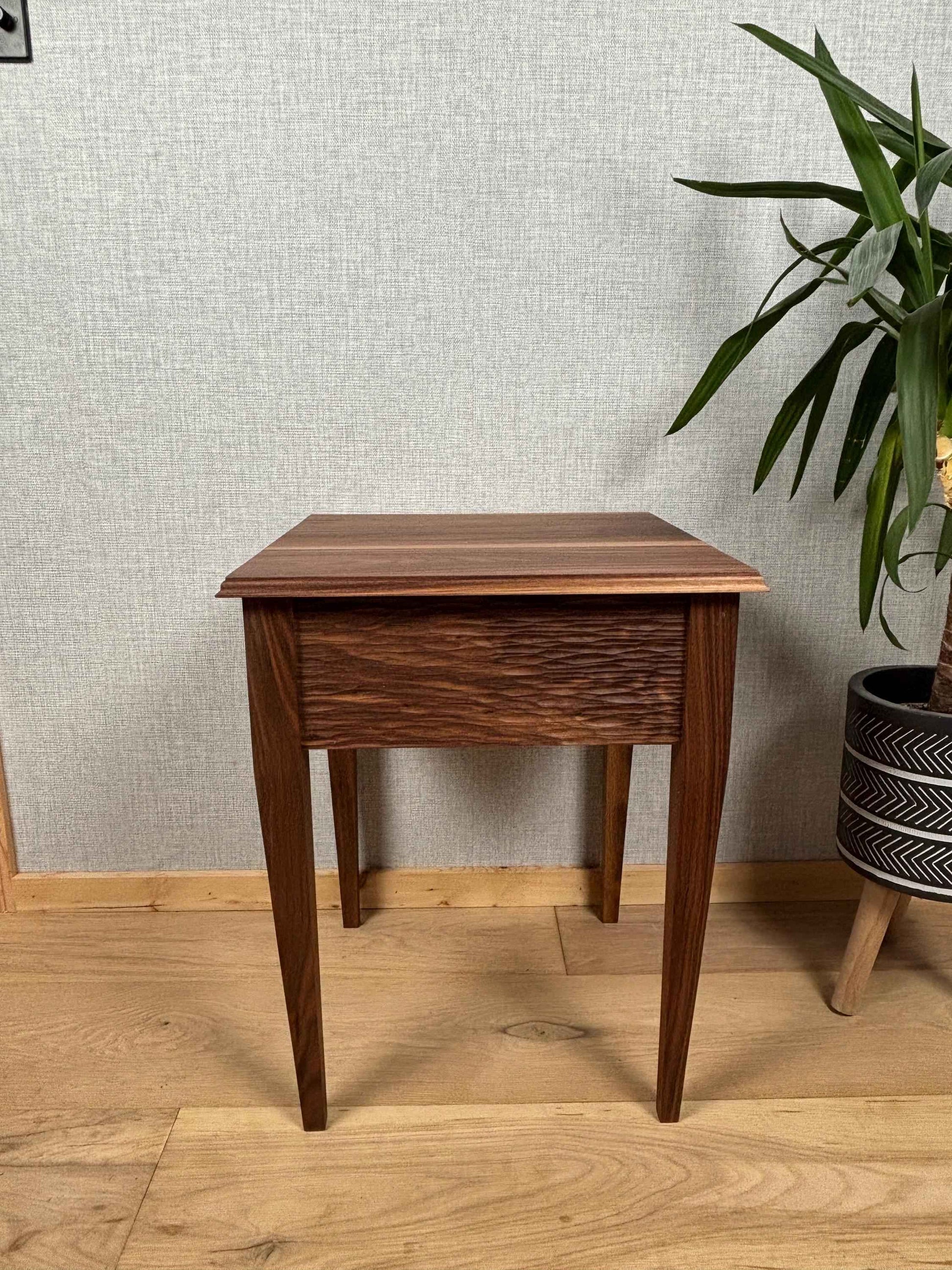 Textured Walnut Table