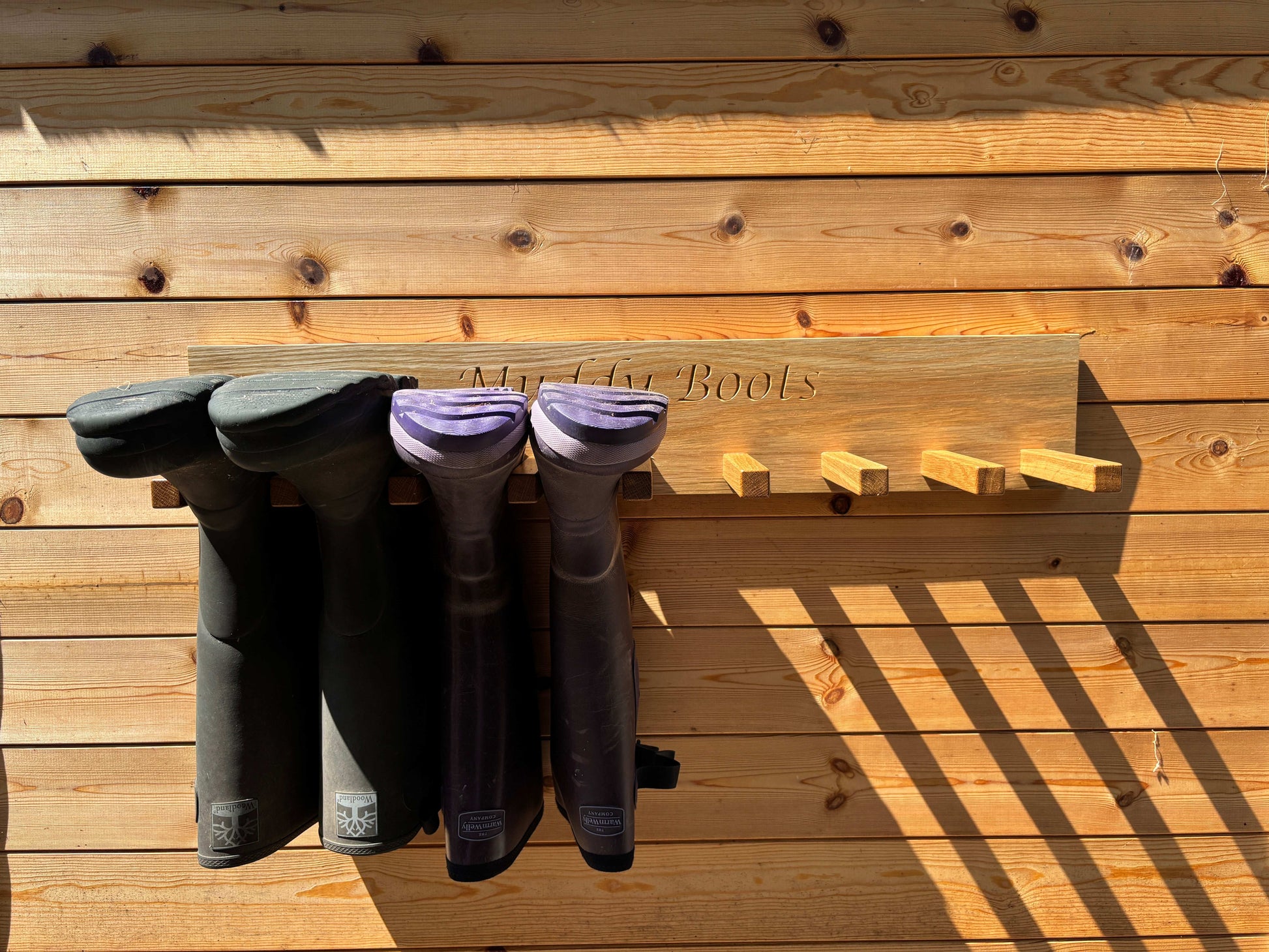 Oak Welly Rack