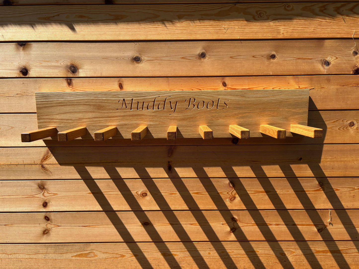Oak Welly Rack
