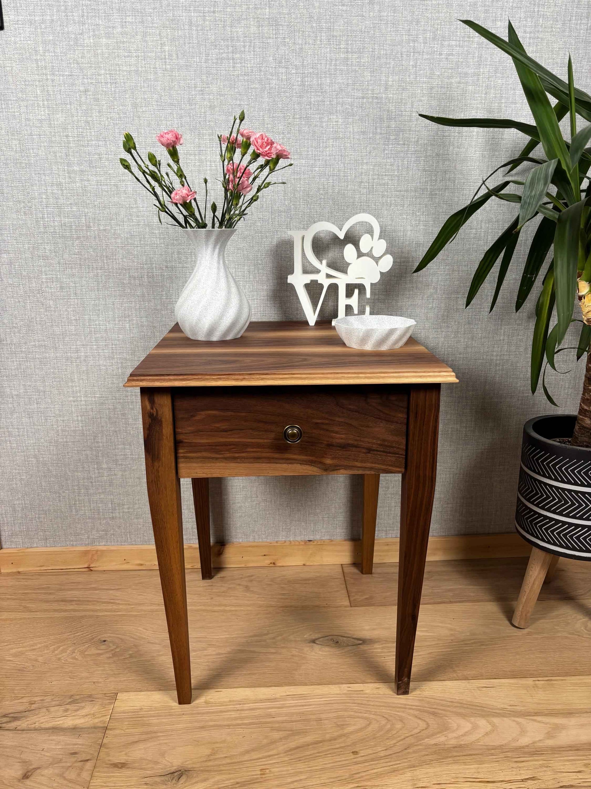 Walnut Table with Draw