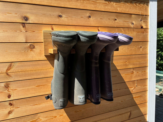 Oak Welly Rack