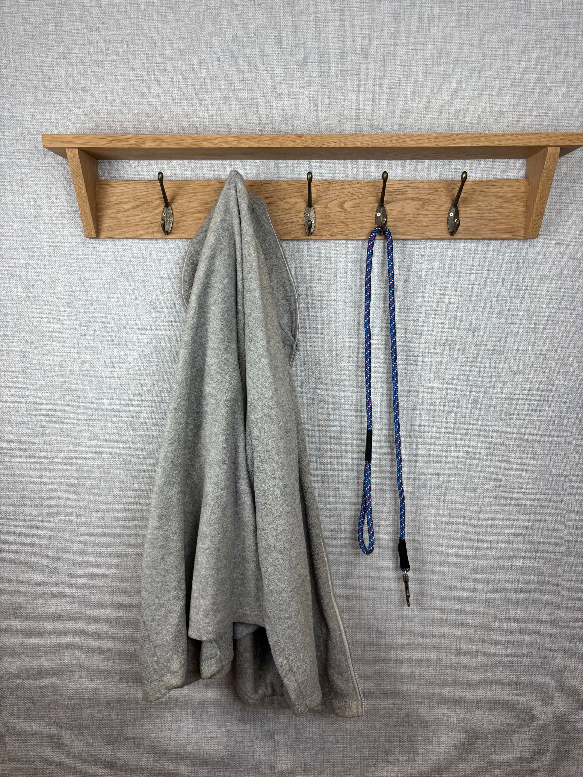 Oak Coat Hanger and Shelf