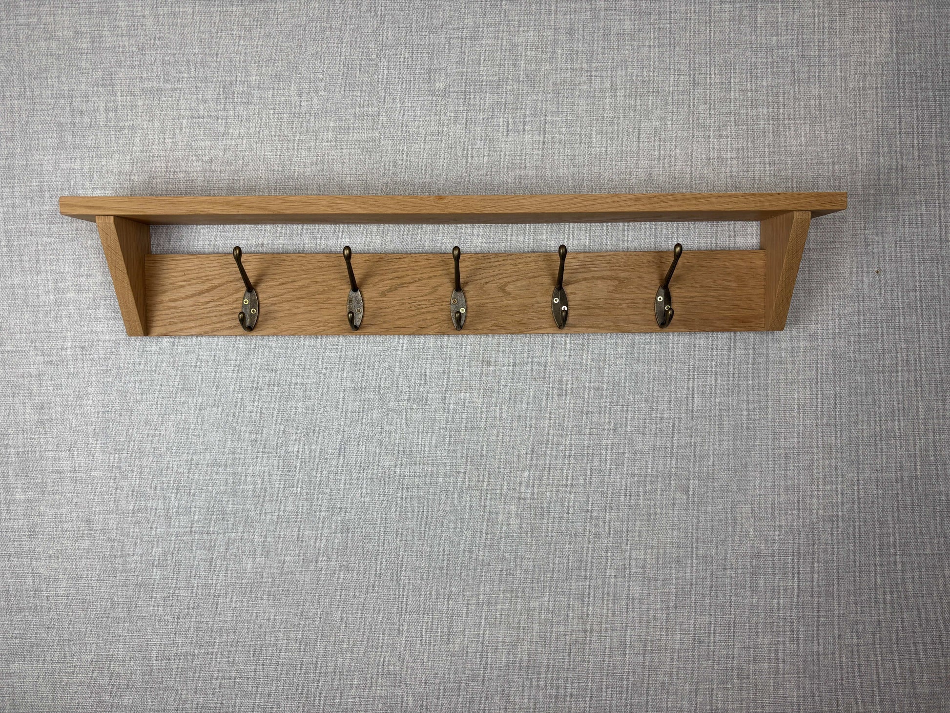 Oak Coat Hanger and Shelf