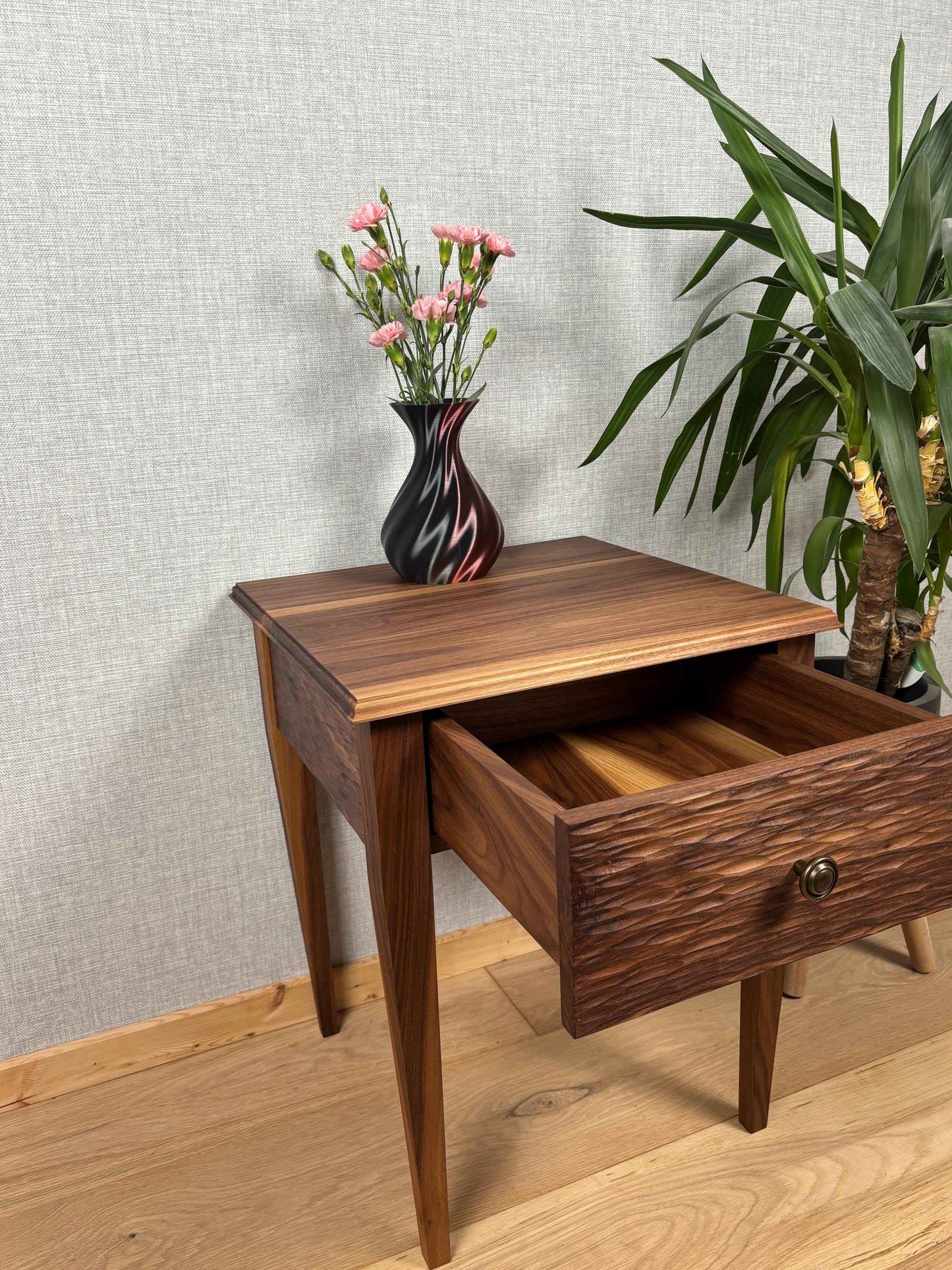 Walnut table with Draw