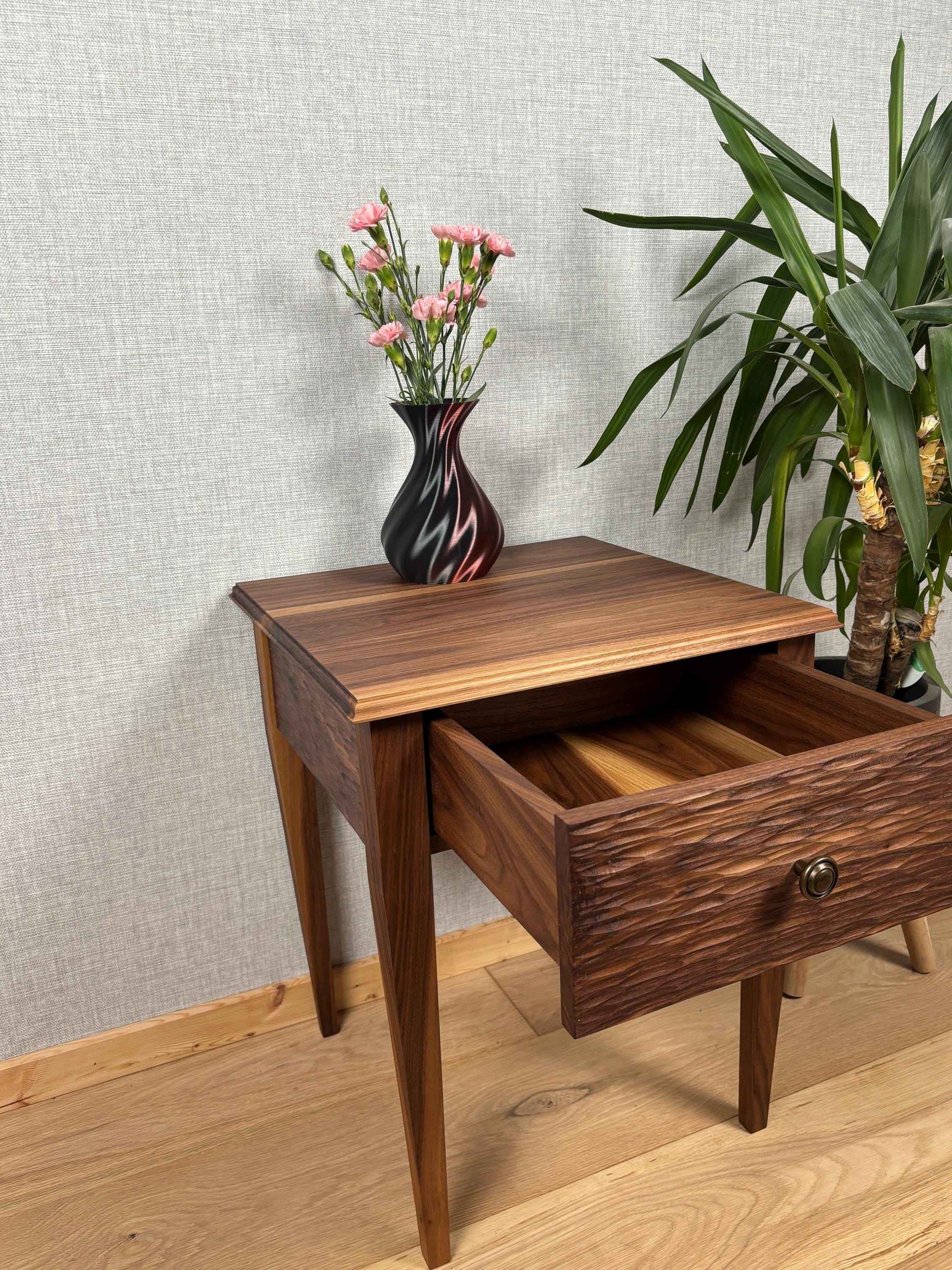 Walnut table with Draw