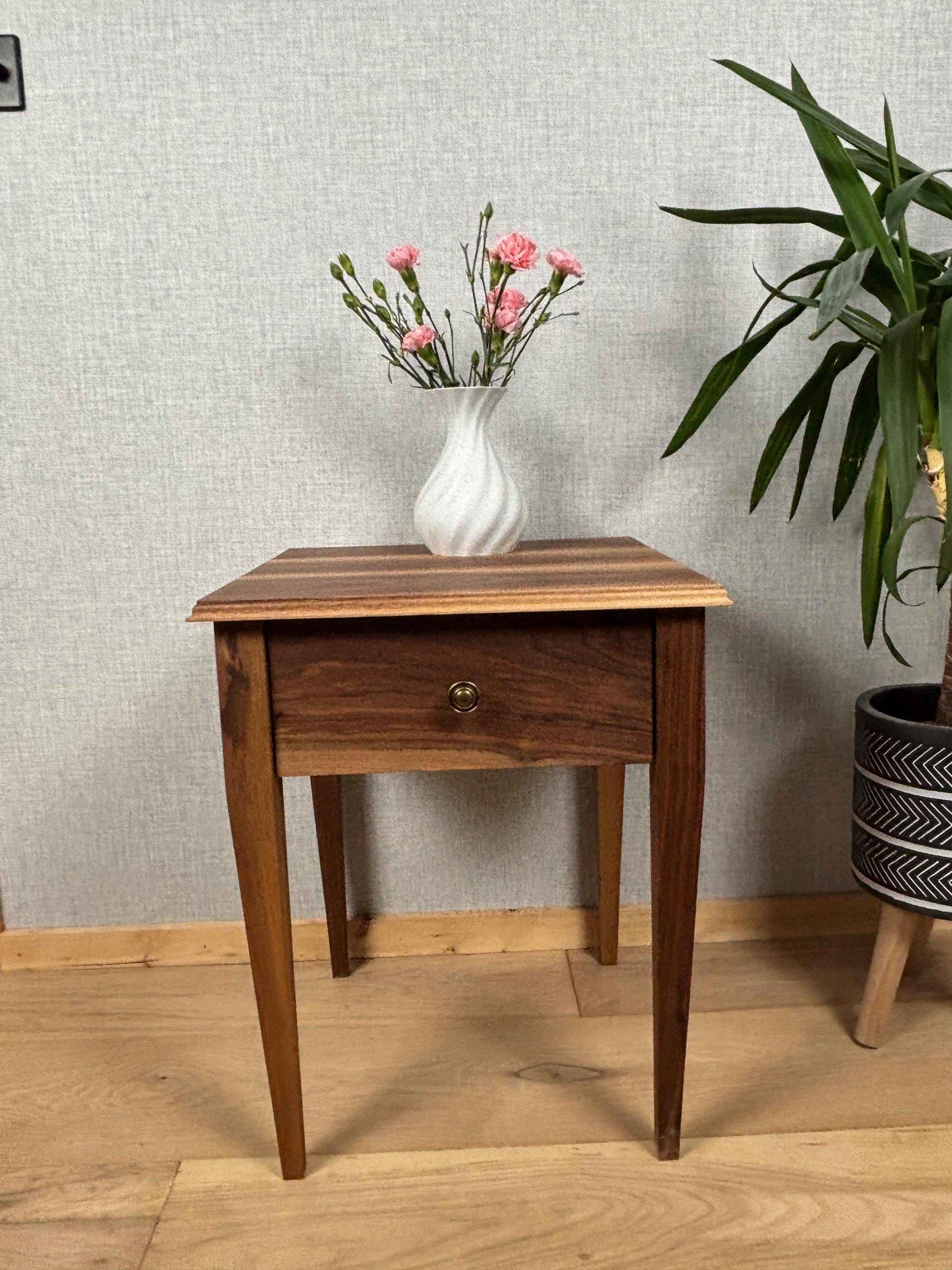 Walnut Table with Draw