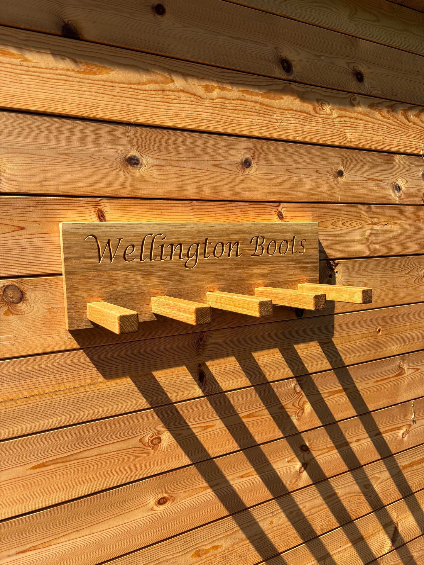 Oak Welly Rack
