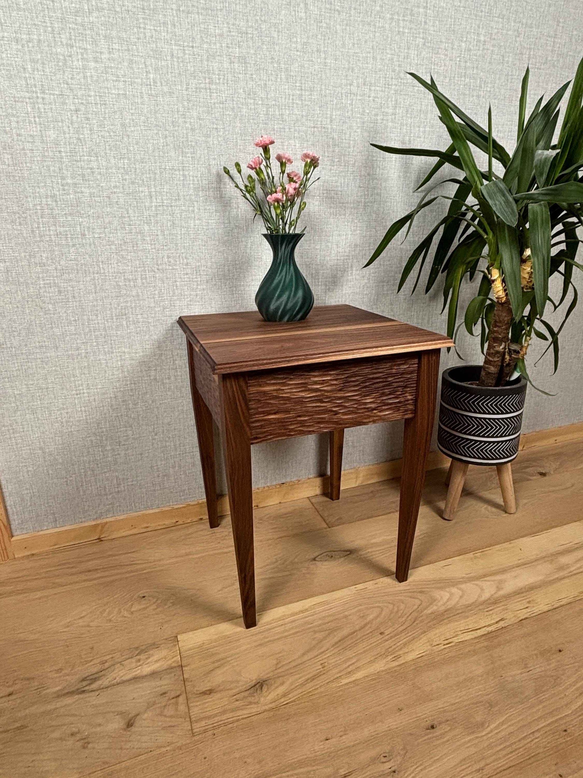 Textured Walnut Table
