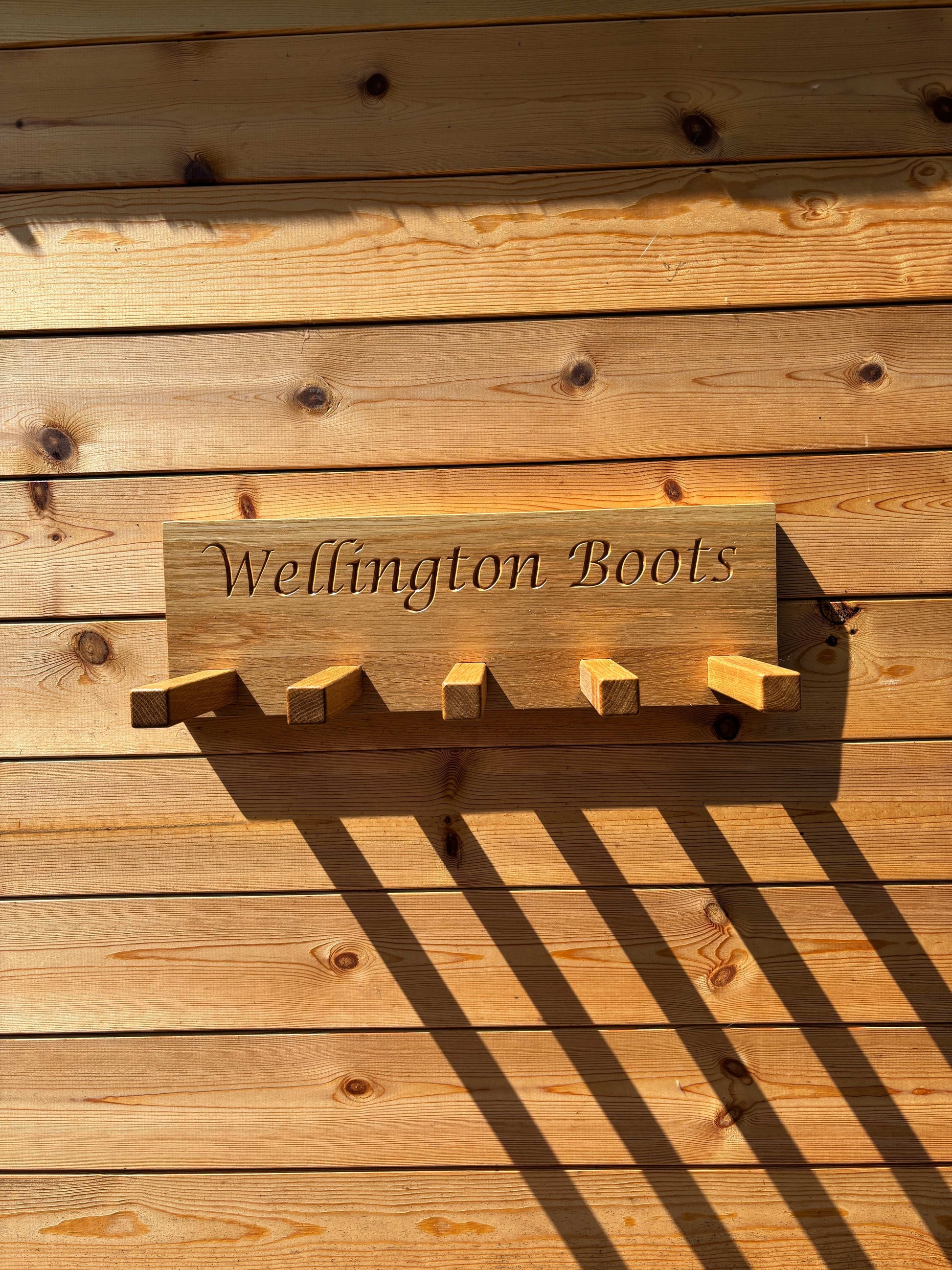 Oak Welly Rack
