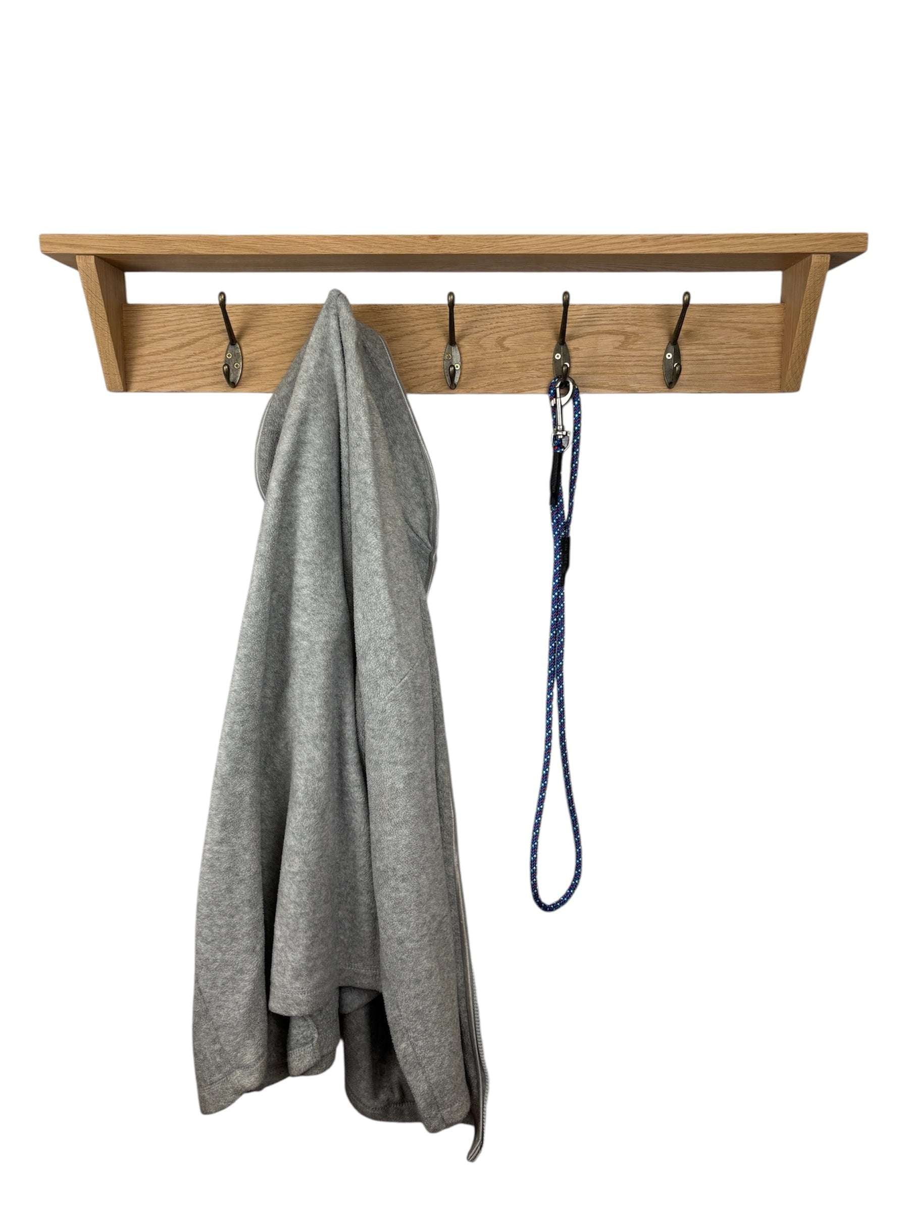 Oak Coat Hanger and Shelf