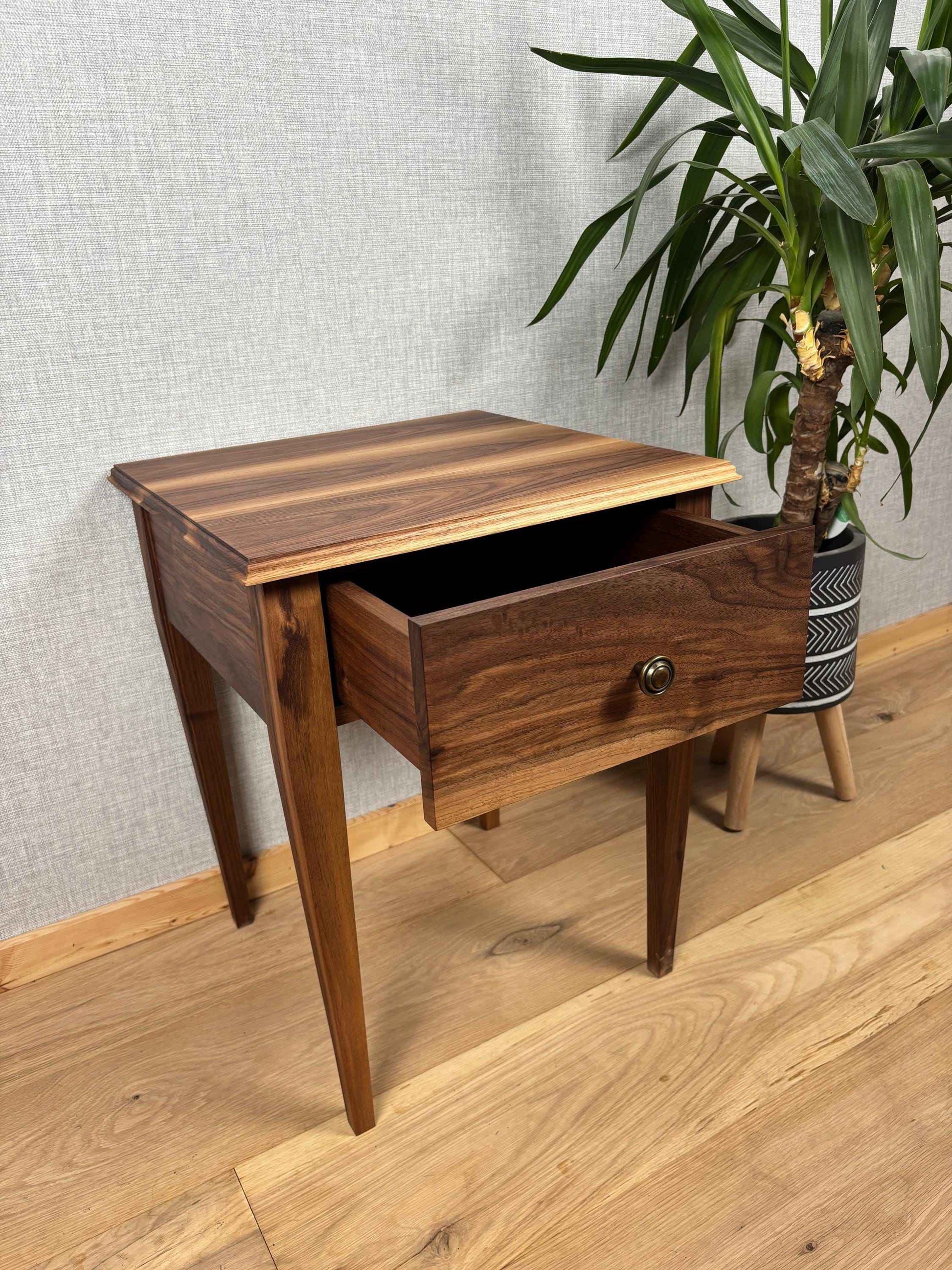 Walnut Table with Draw