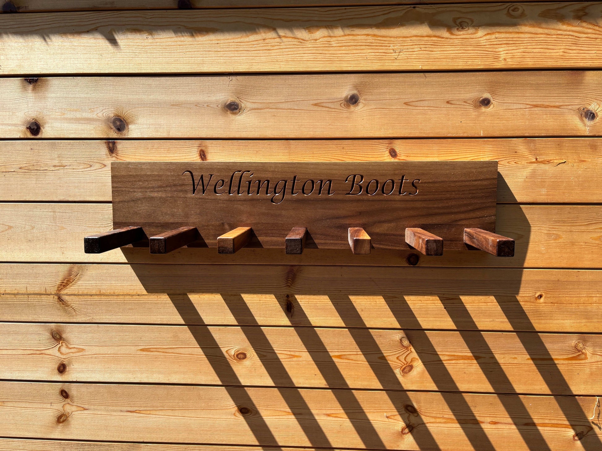 Walnut Welly Rack