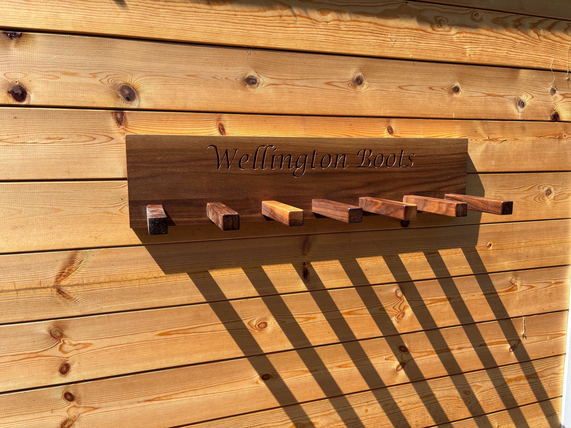 Walnut Welly Rack