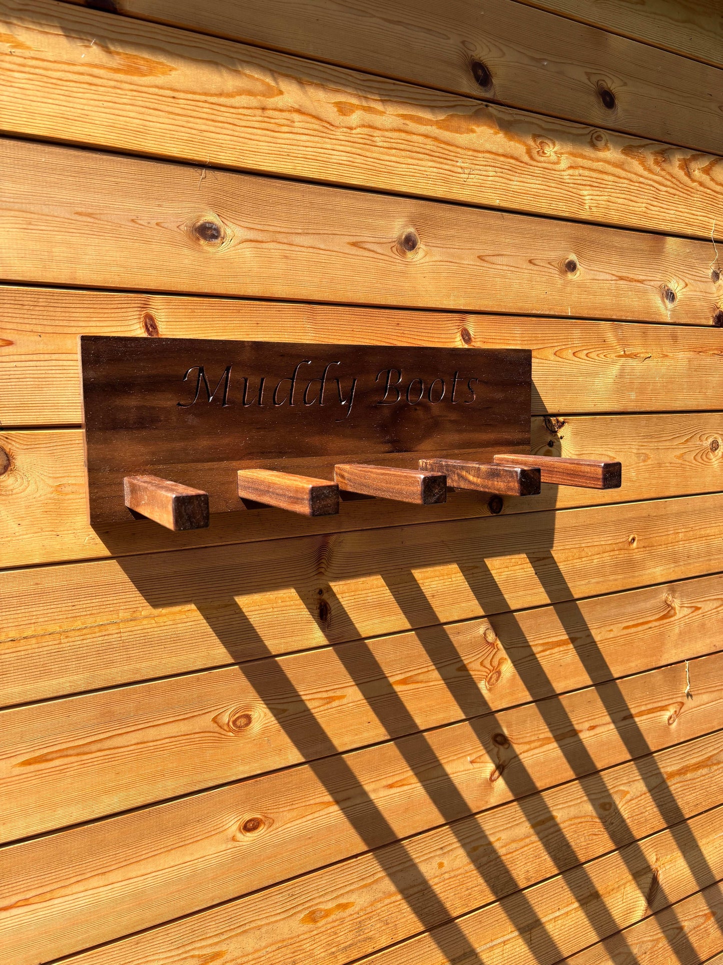 Walnut Welly Rack