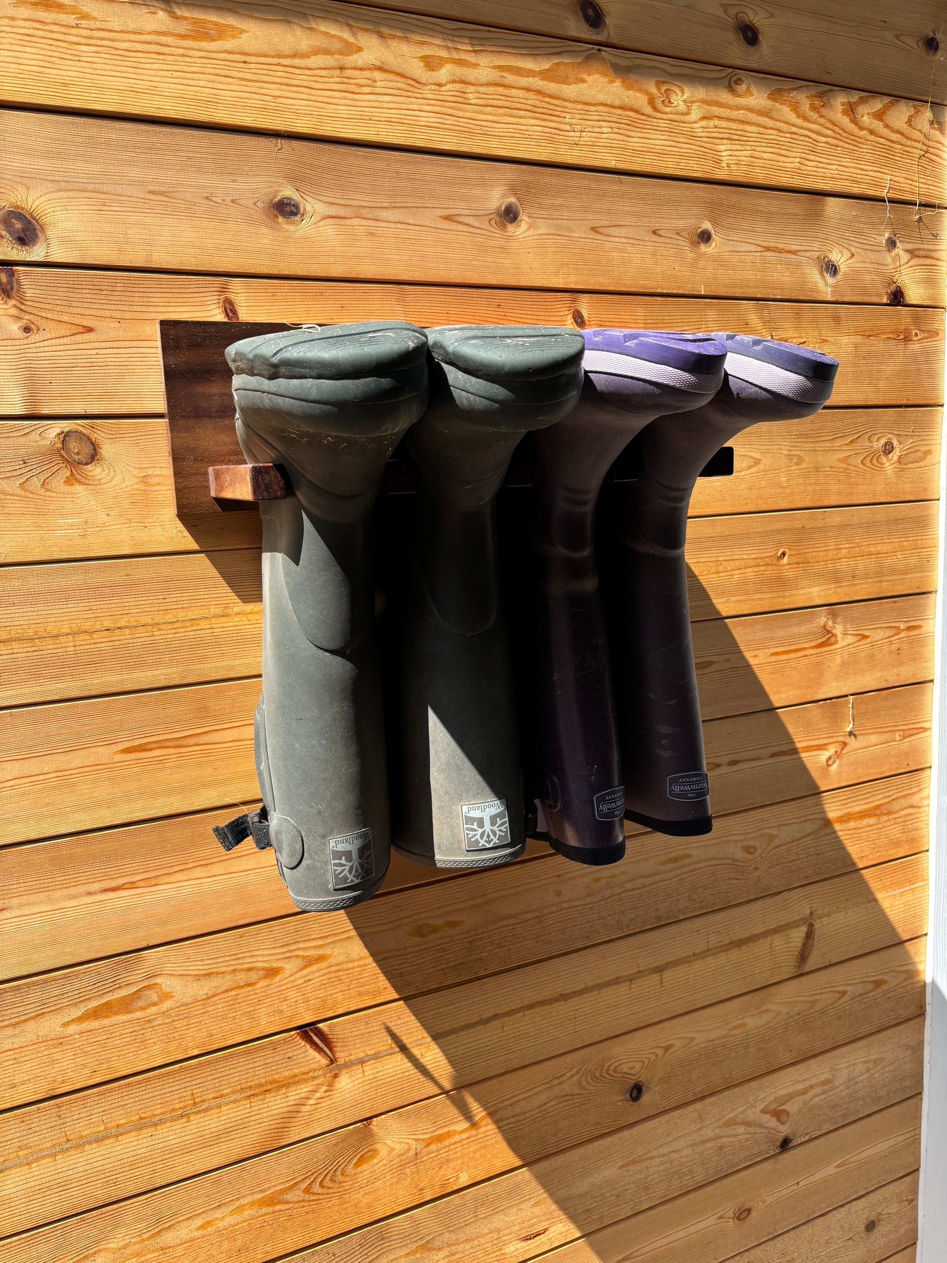 Walnut Welly Rack