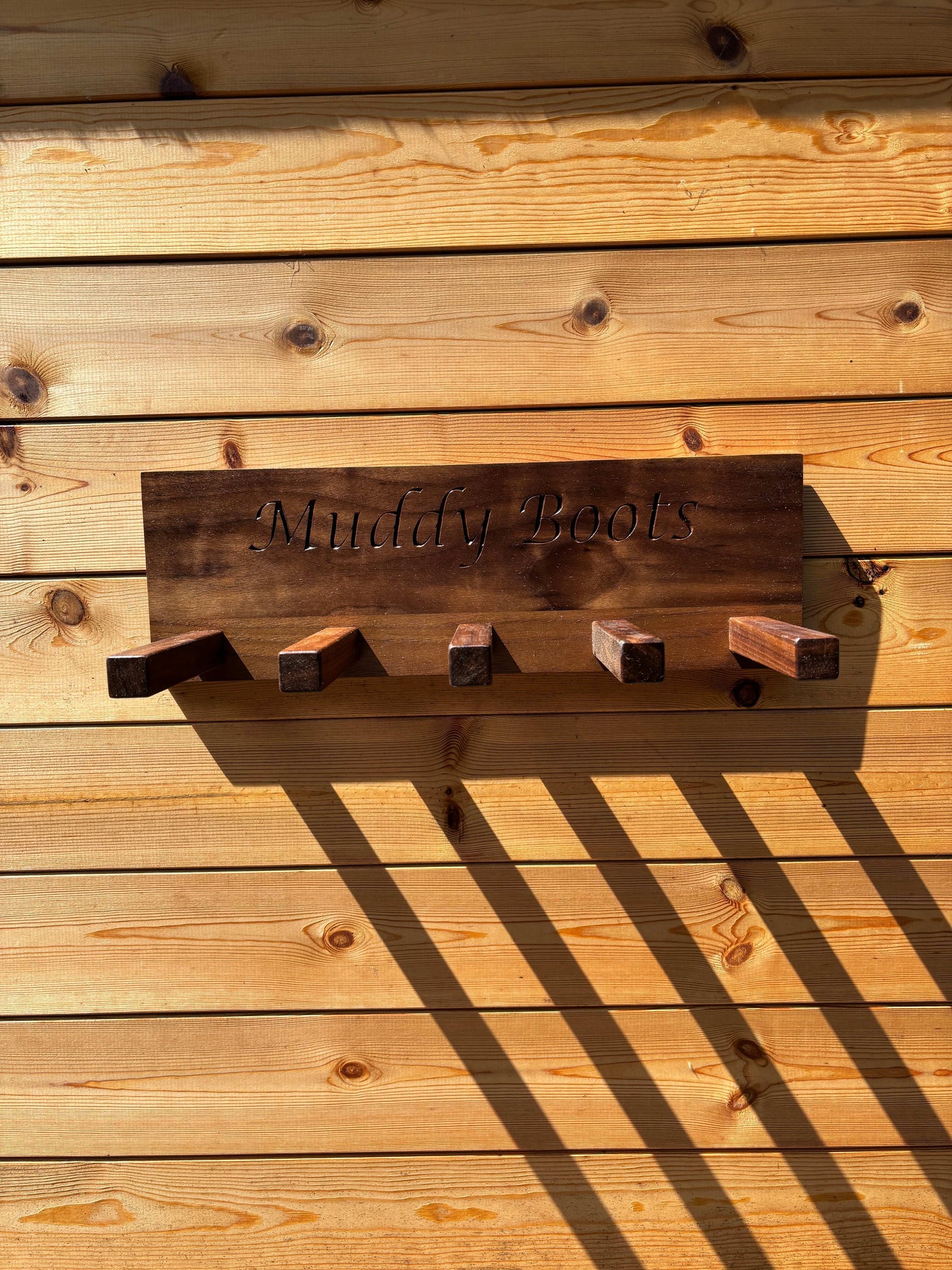 Walnut Welly Rack