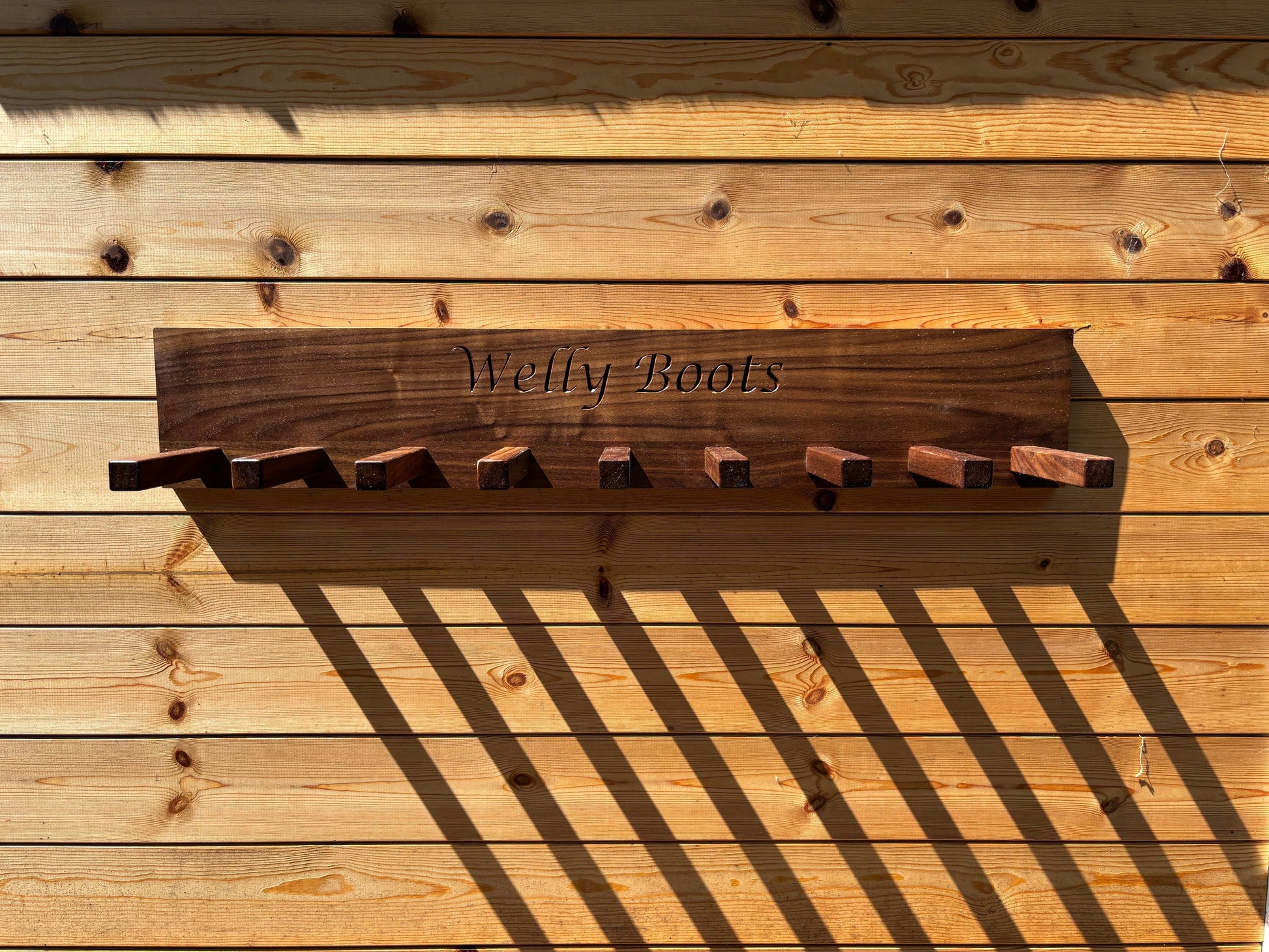 Walnut Welly Rack